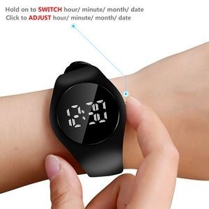 Round Sports Watch With White Digital Dial And Detachable Band 30