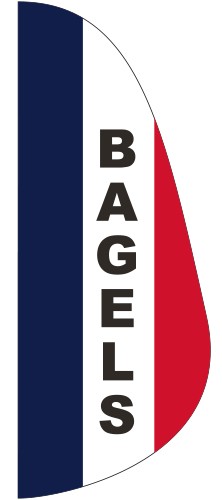 "BAGELS" 3' x 8' Message Feather Flag 1