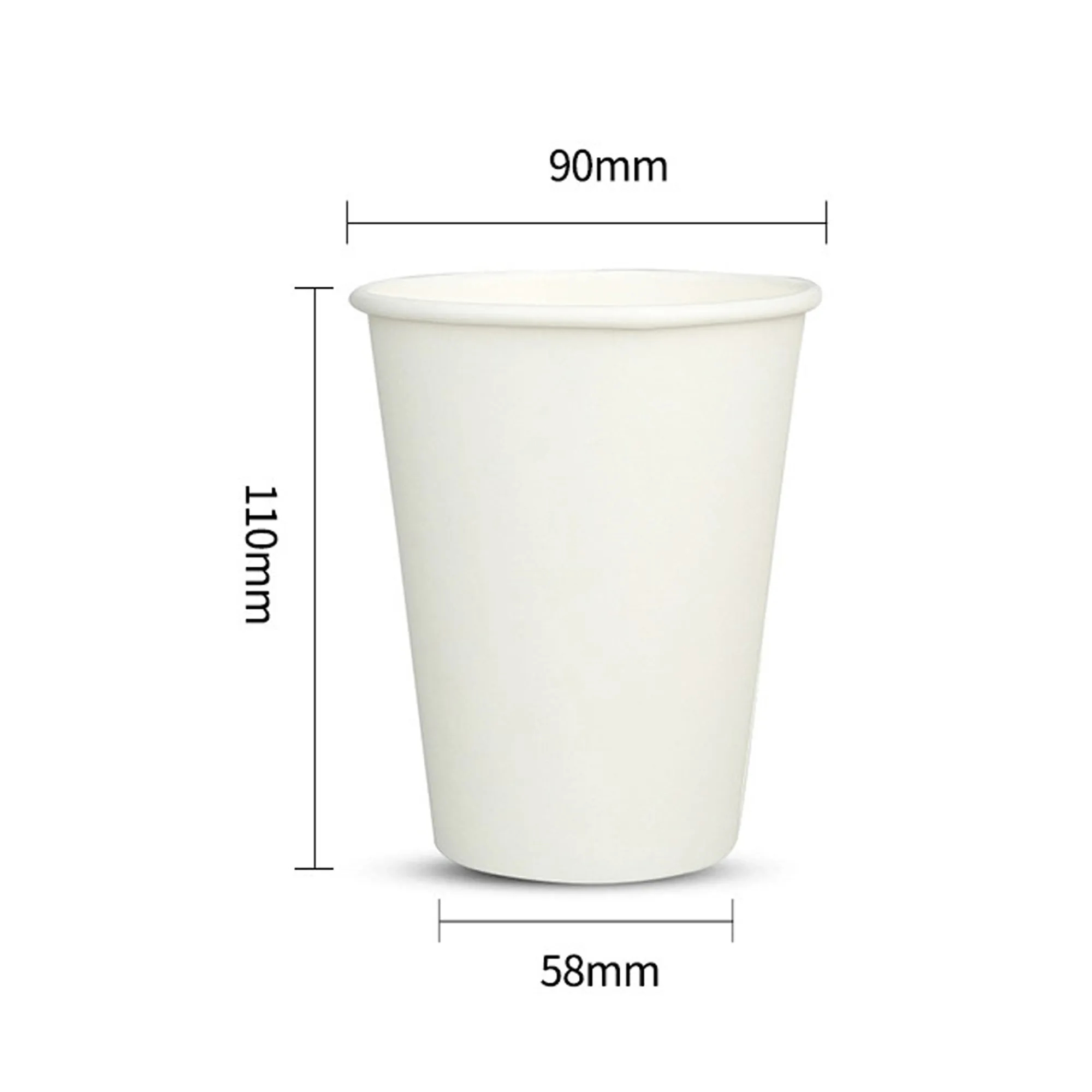 White Paper Hot/Cold Cup With Lid - 12 oz 2