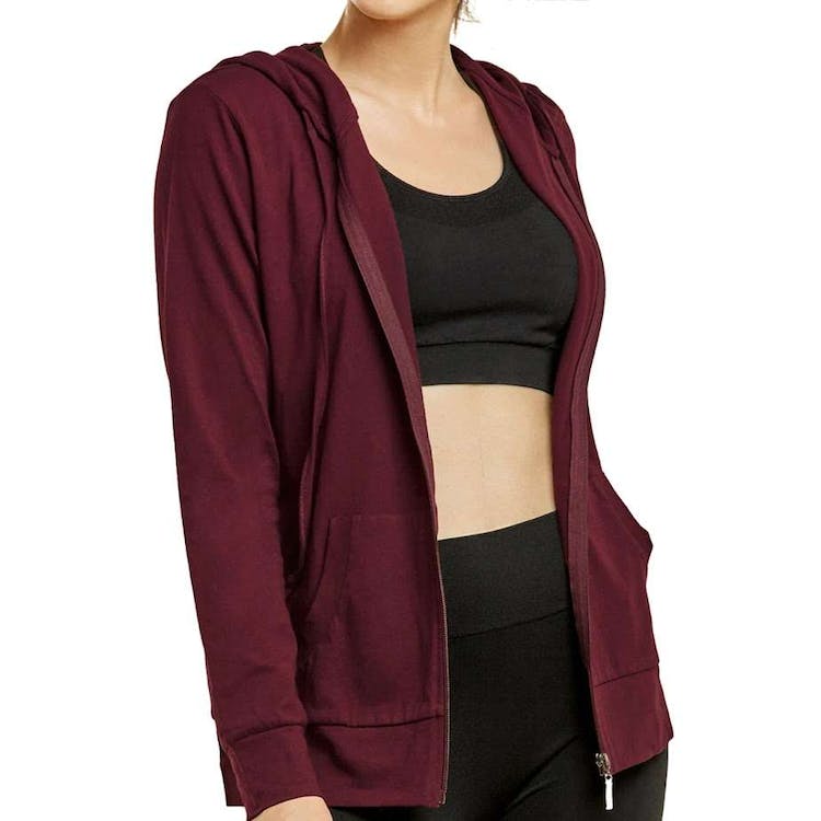 Women's Jersey Zip-Up Hoodie Jackets - XL Navy 2