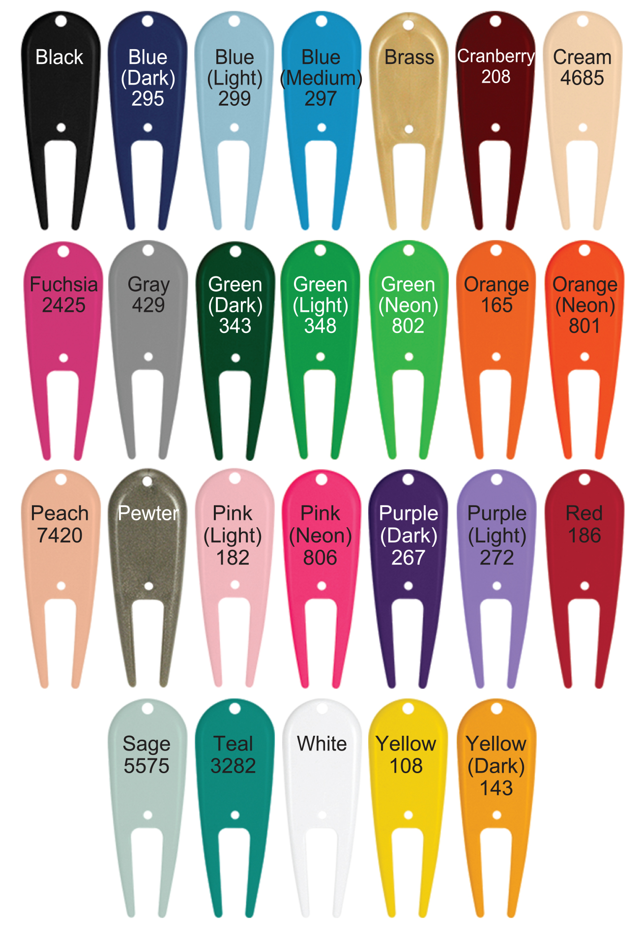 Plastic Divot Tool w/1 Color Imprint