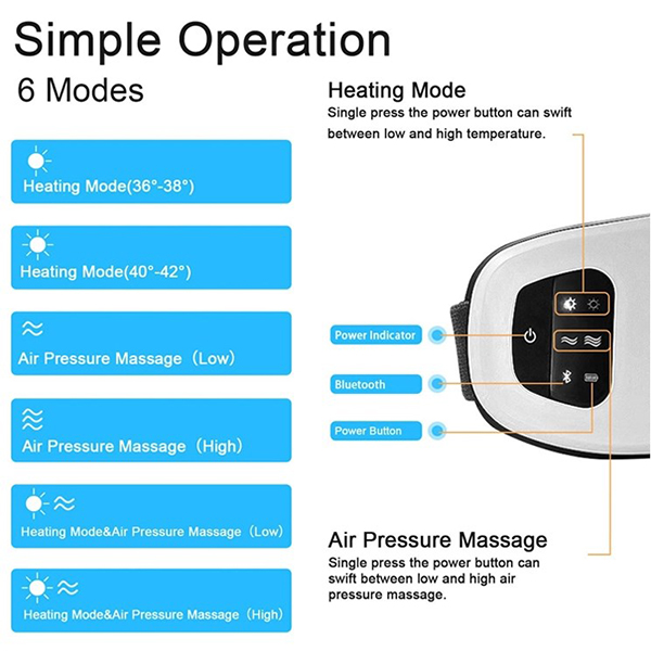 Intelligent Electric Vibration Bluetooth Eye Massager 4