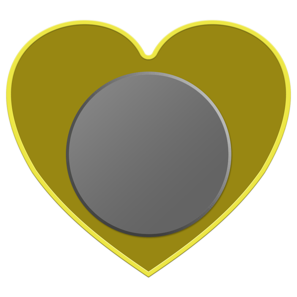 Express Vibraprint 1-3/8" x 1-1/4" Heart Lapel Pin & Magnet Back 6