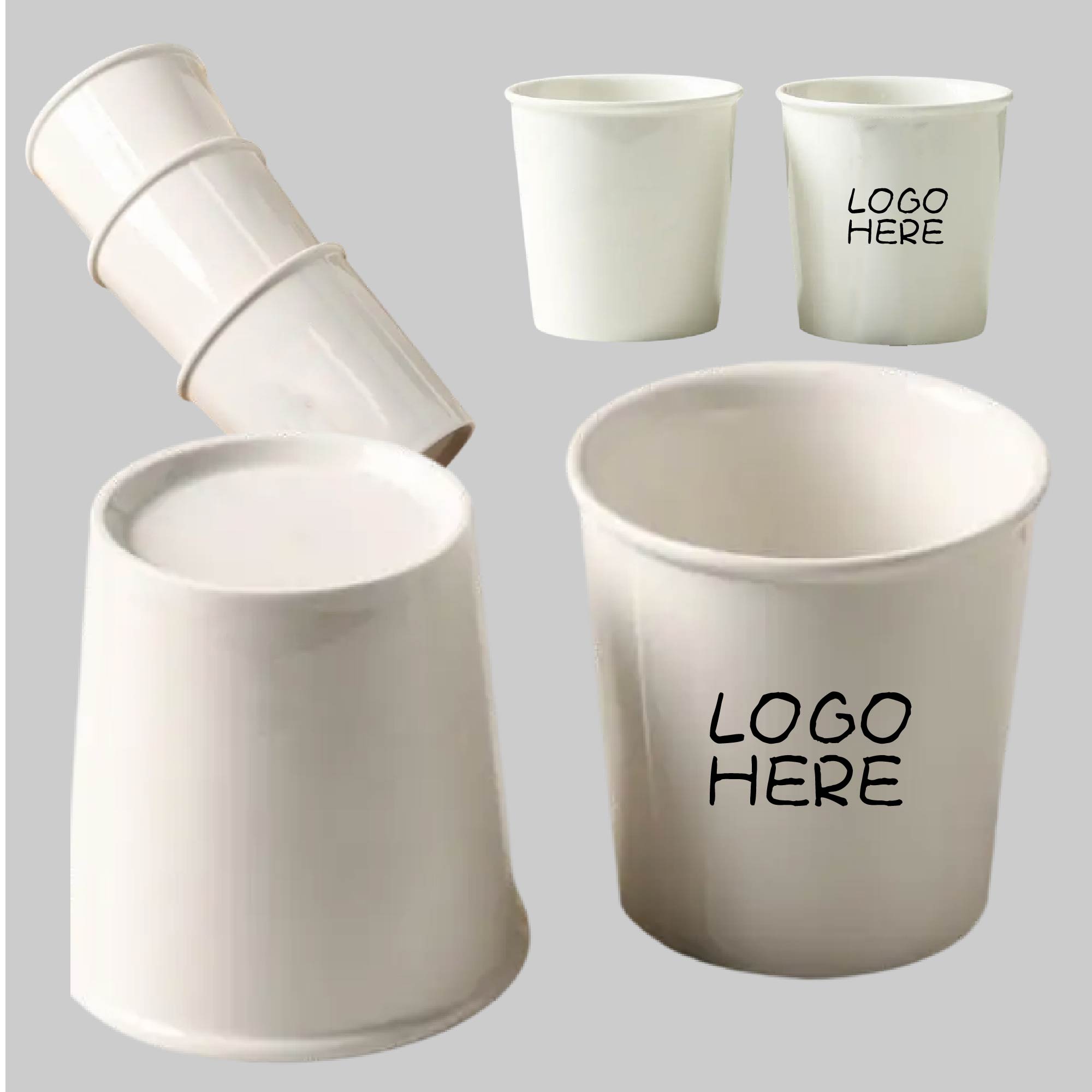 Paper Cup Shape Ceramic Coffee Cup 1