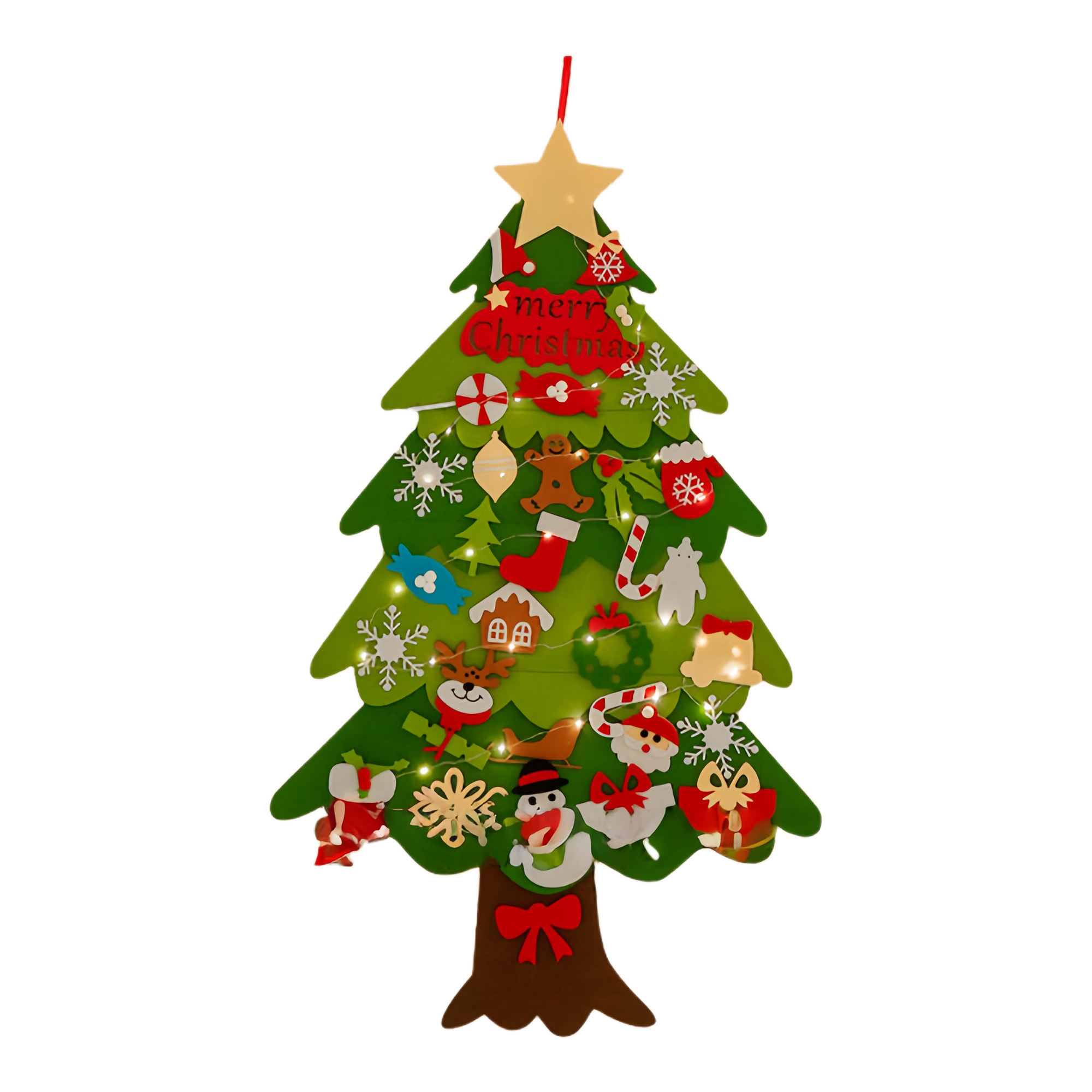 DIY Spliced Felt Christmas Tree Ornament 8
