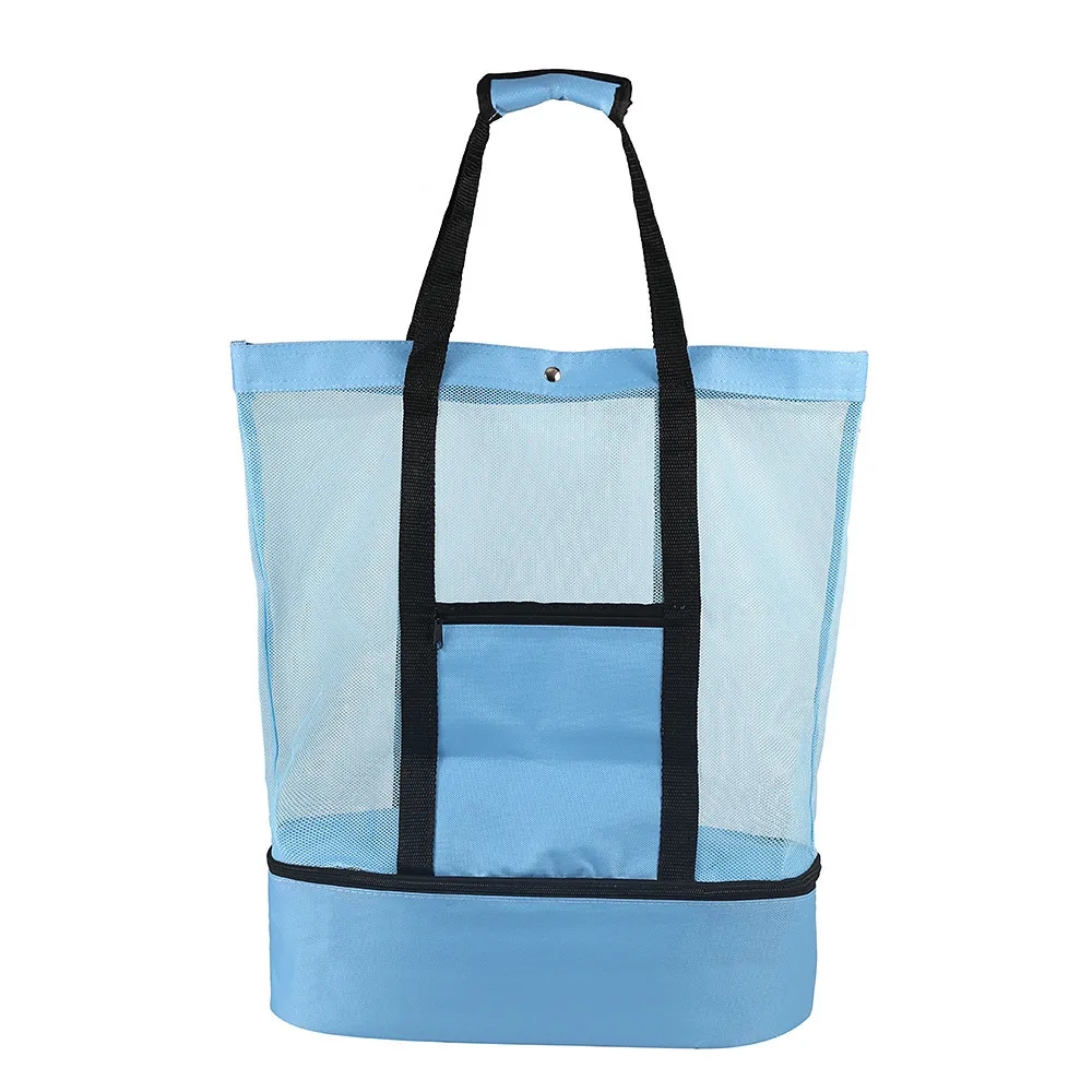 Detachable Mesh Beach Tote Bags with Cooler Compartment 6