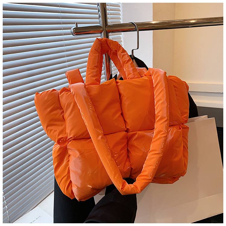 Puffer Quilted Tote Bag, custom tote bag with logo imprint 9