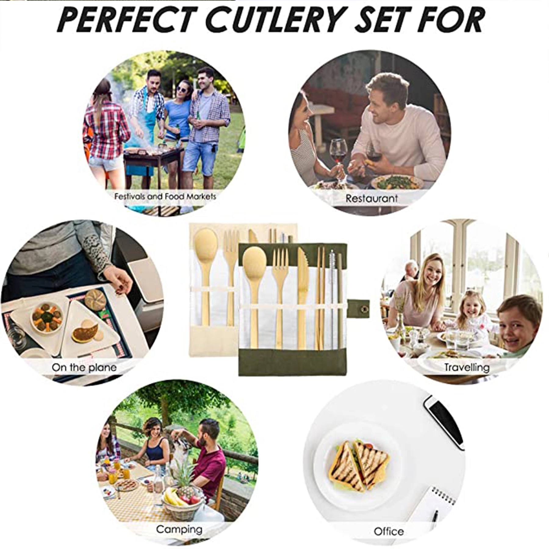 Reusable Bamboo Utensils Cutlery With Case 4