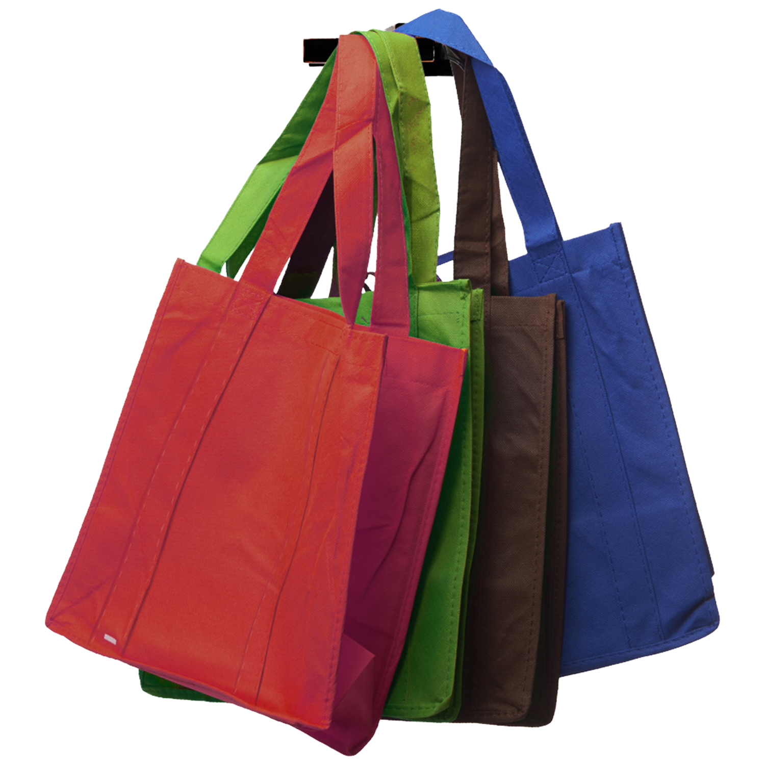 Reusable Thunder Non-Woven Grocery Tote Bag W/ Gusset USA Decorated (12.62" x 13" x 8.75") 5