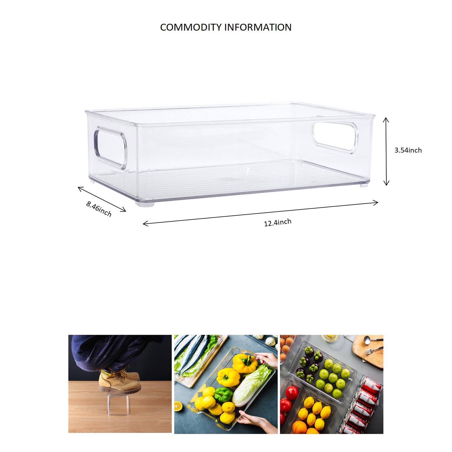 Kitchen Transparent Refrigerator Storage Box 5