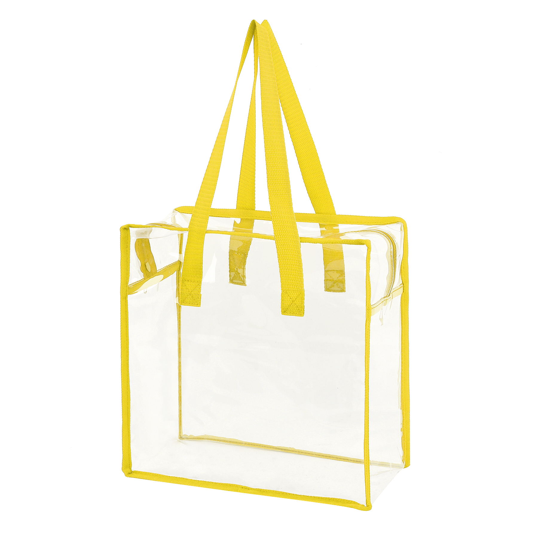Clear Vinyl Stadium Compliant Zippered Tote Bag 13