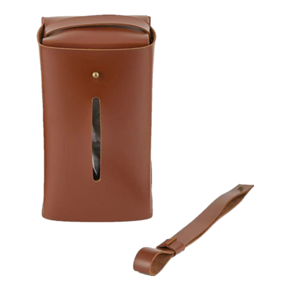Rectangle Leather Tissue Box With Handle Car Accessory 1