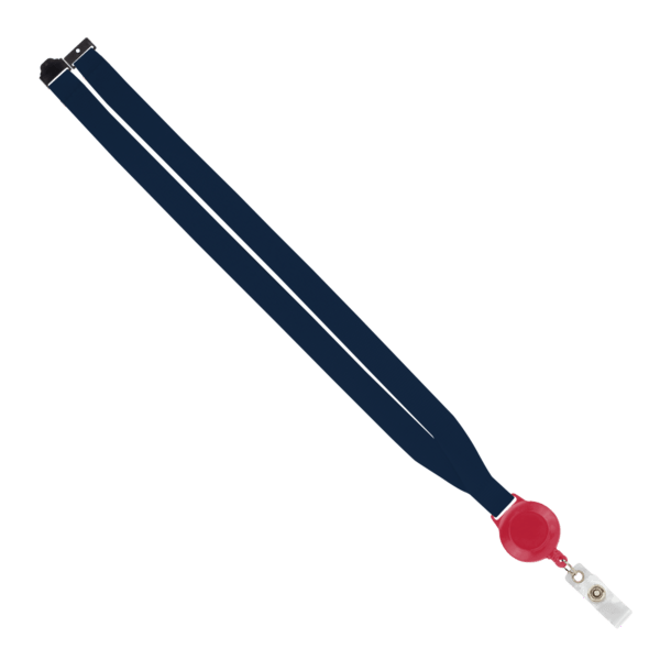 IMPORT 3/4" Polyester Lanyard with Retractable Badge Reel and IPH7 back of neck convenience release. 74