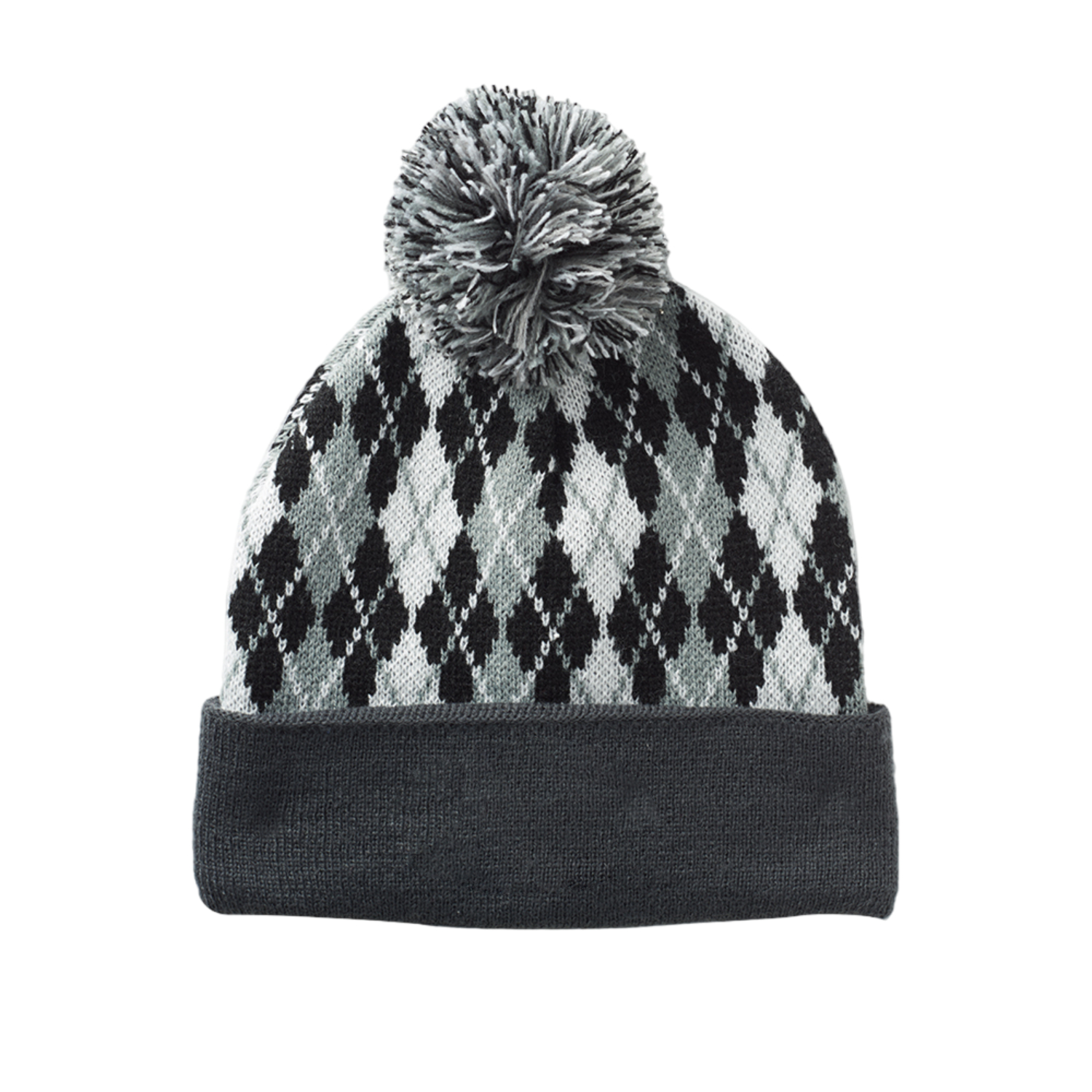 Diamond Style Weave Pompom Beanie 2