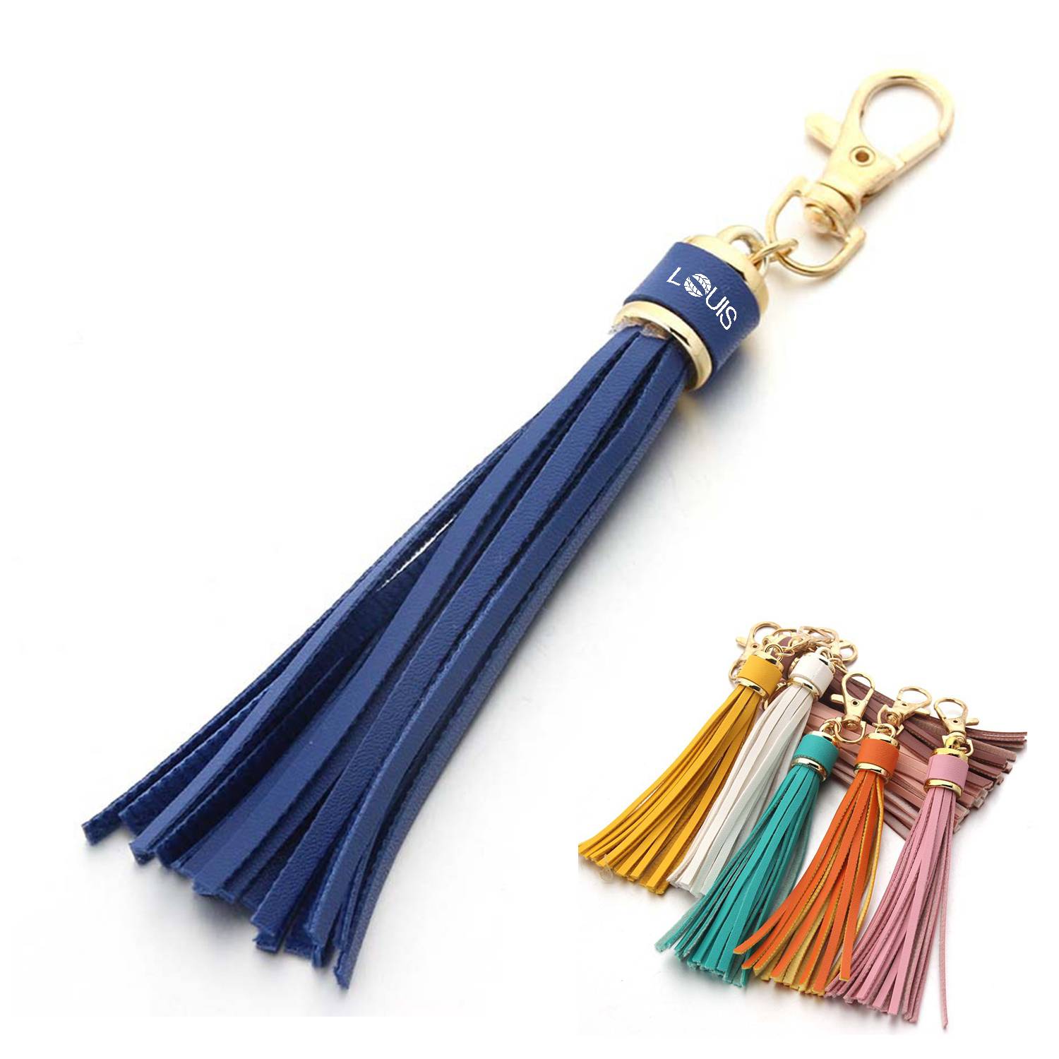 PU Leather Tassel Keychains 6