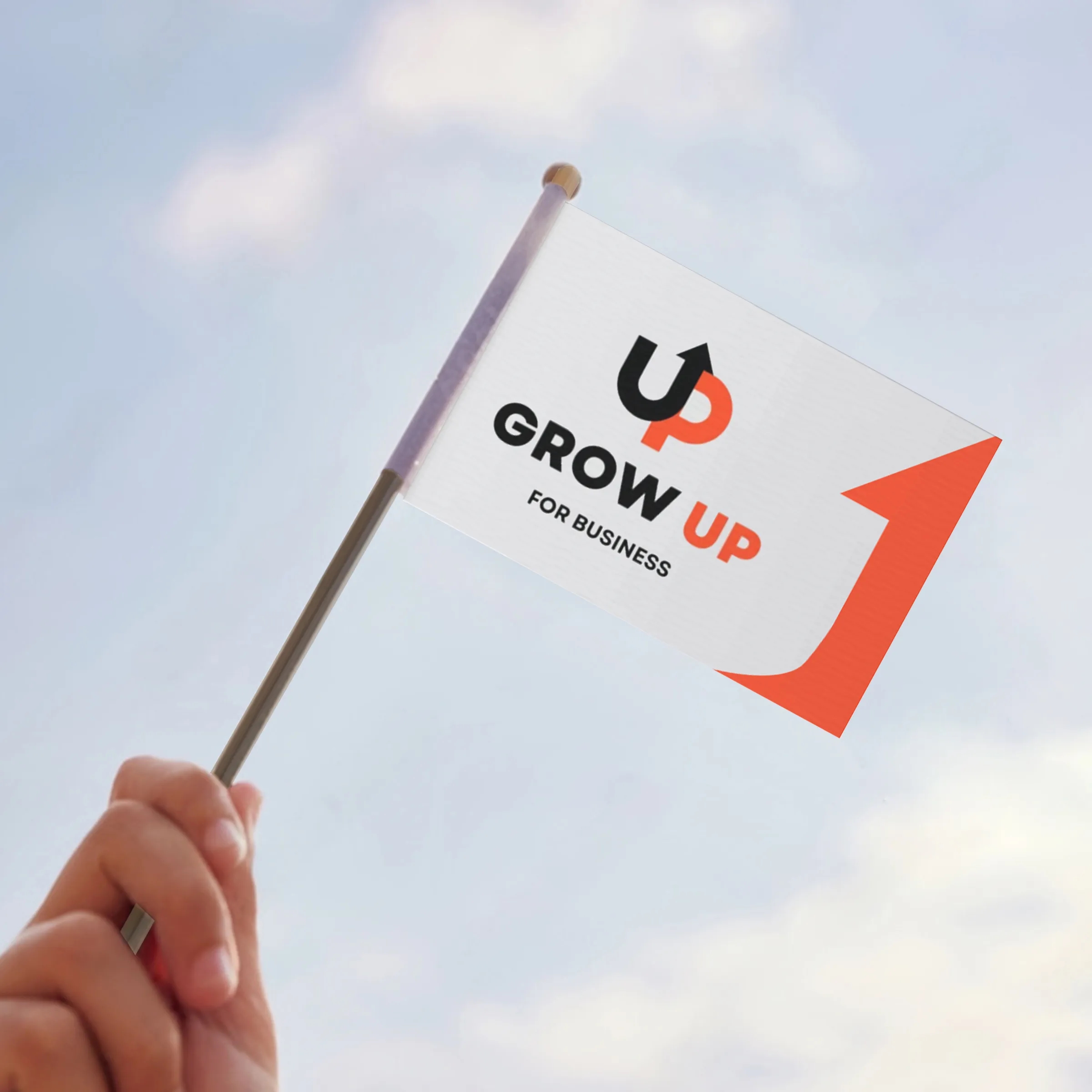 5.5"x 8.5" Custom Paper Stick Flag 3