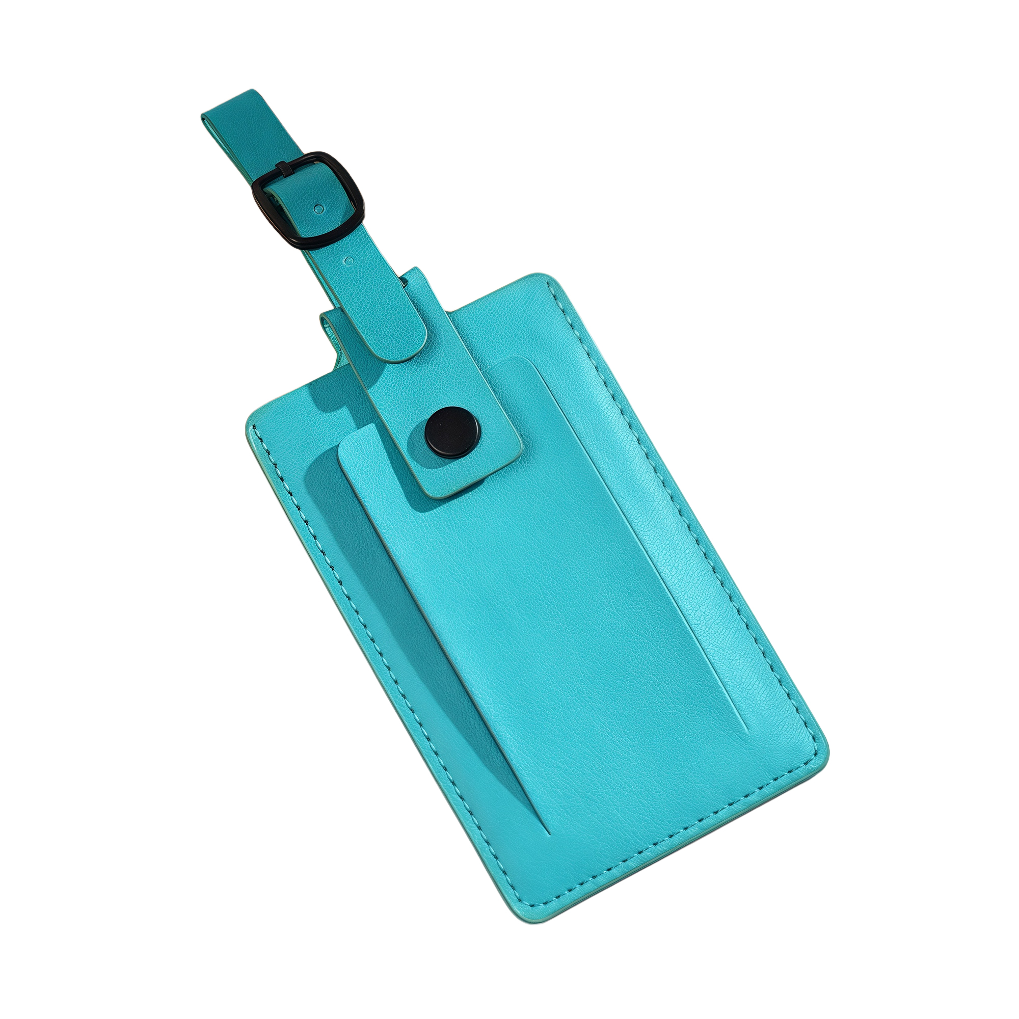 Thick PU Leather Luggage Tag with Flip Cover 7