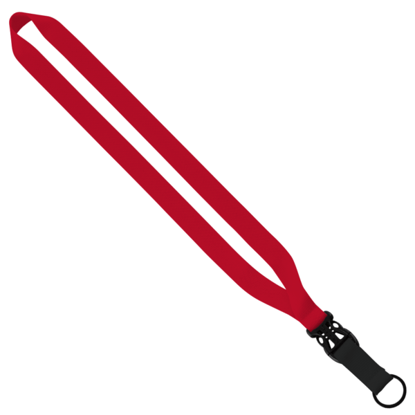 3/4" Multi-Color Polyester Lanyard with Slide Buckle Release & Split-Ring 6