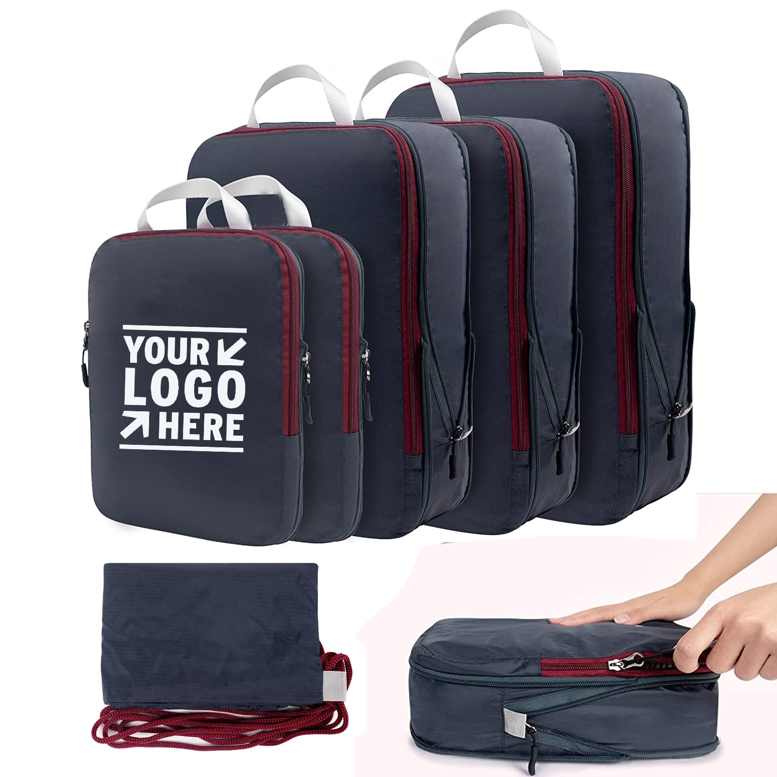6 Set Ultralight Compression Packing Cubes for Travel