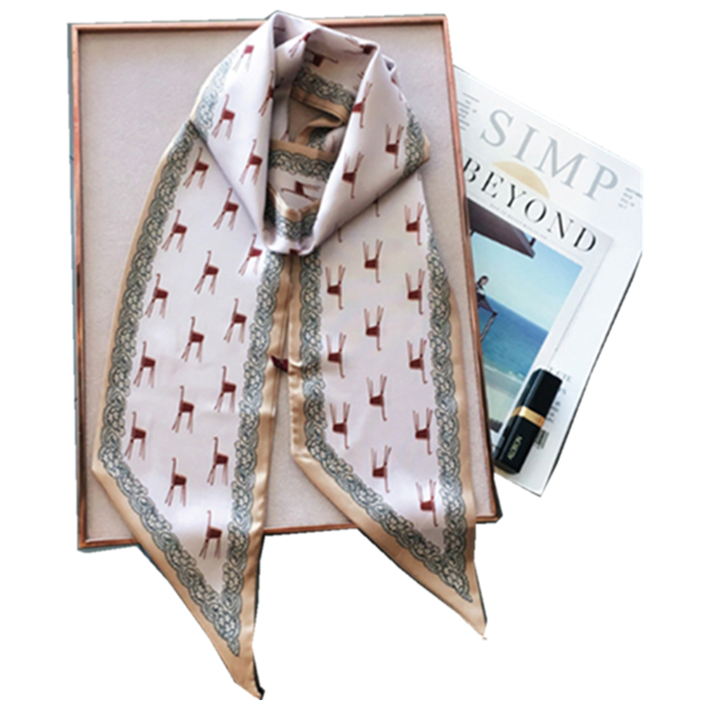 Lady's Slim Long Satin Scarf 6