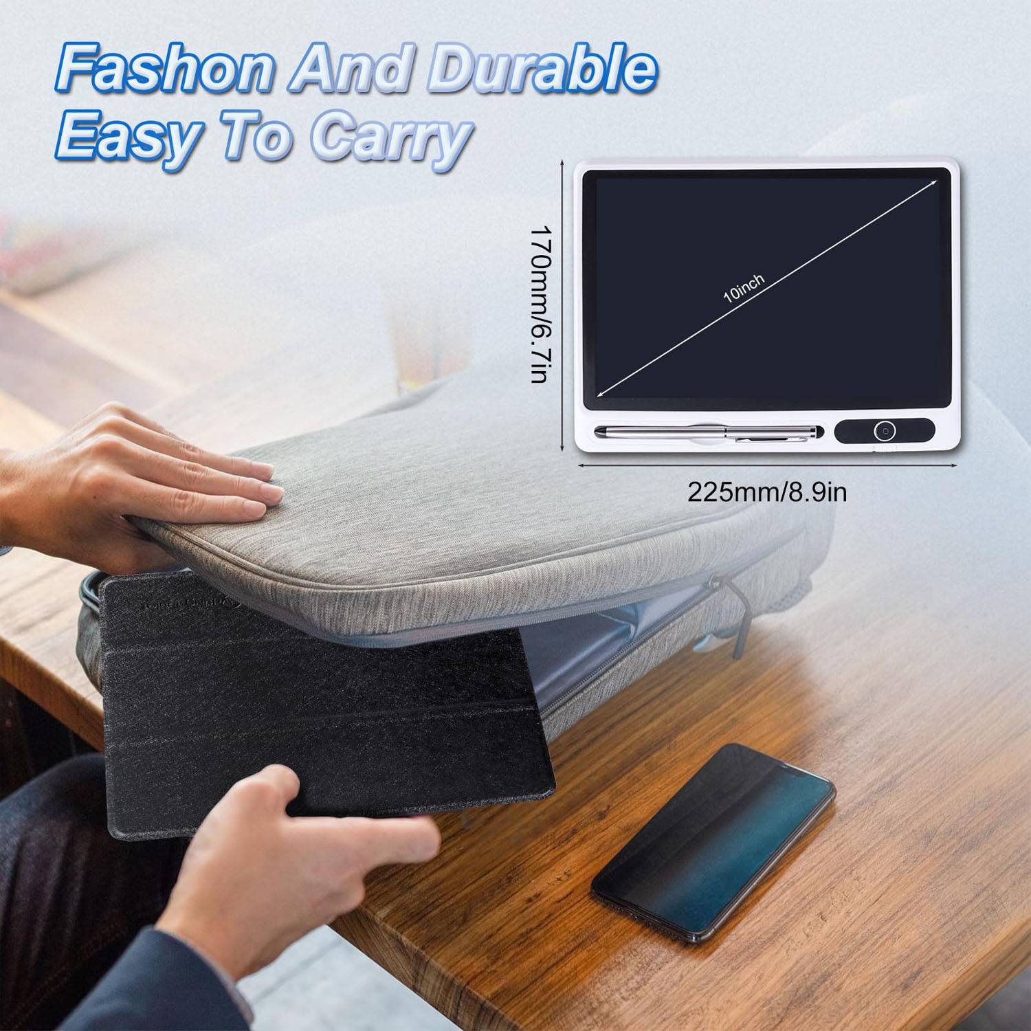Foldable PU Cover Smart Erasable Electronic Writing Tablet 5