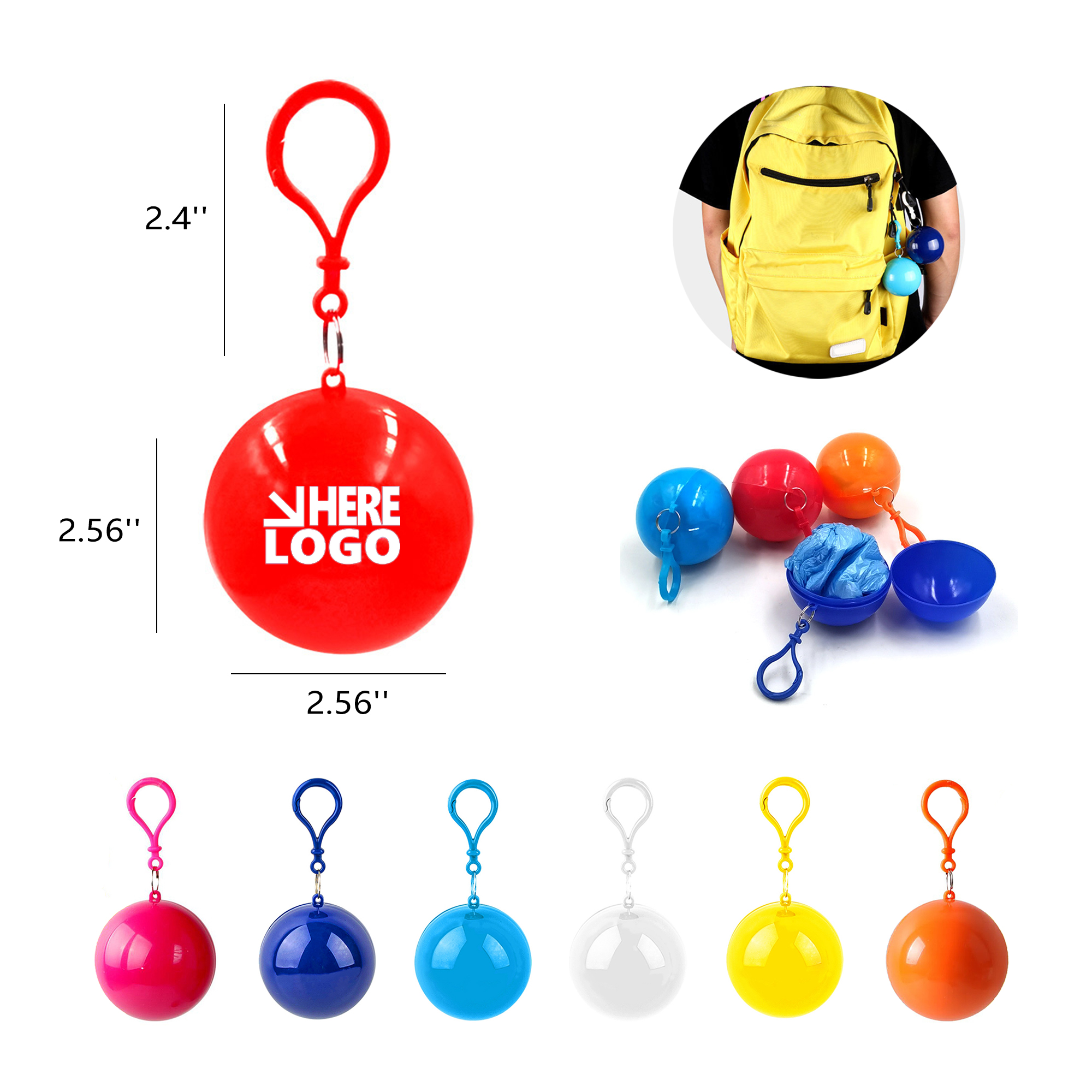 Portable Disposable Emergency Raincoats Ball MOQ 50 1