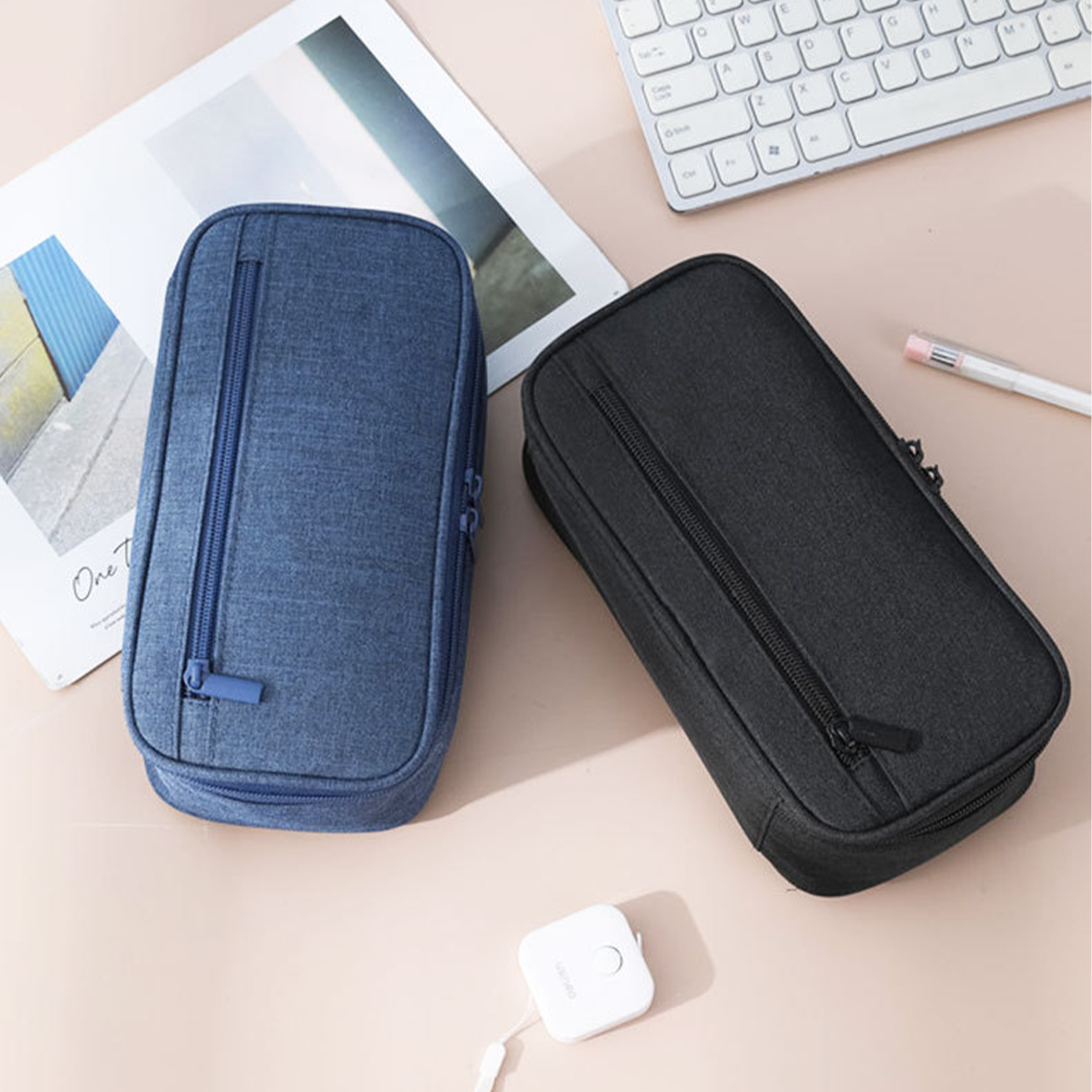 Canvas Solid Color Minimalist Stationery Bag 5