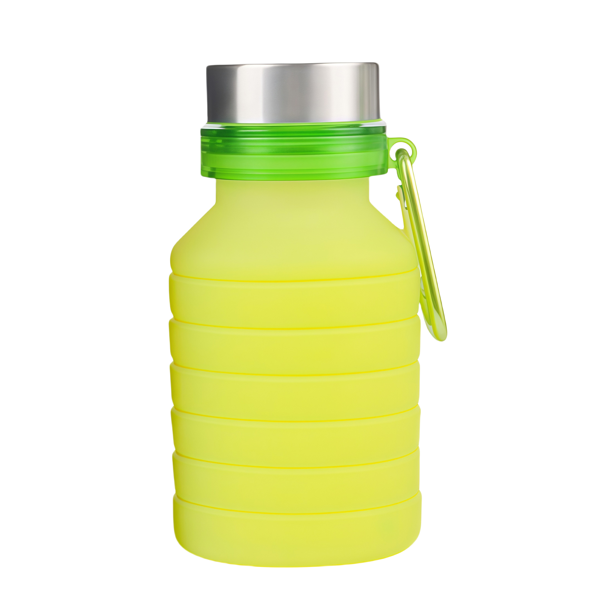 18 Oz Collapsible Silicone Sports Water Bottle with Carabiner 4