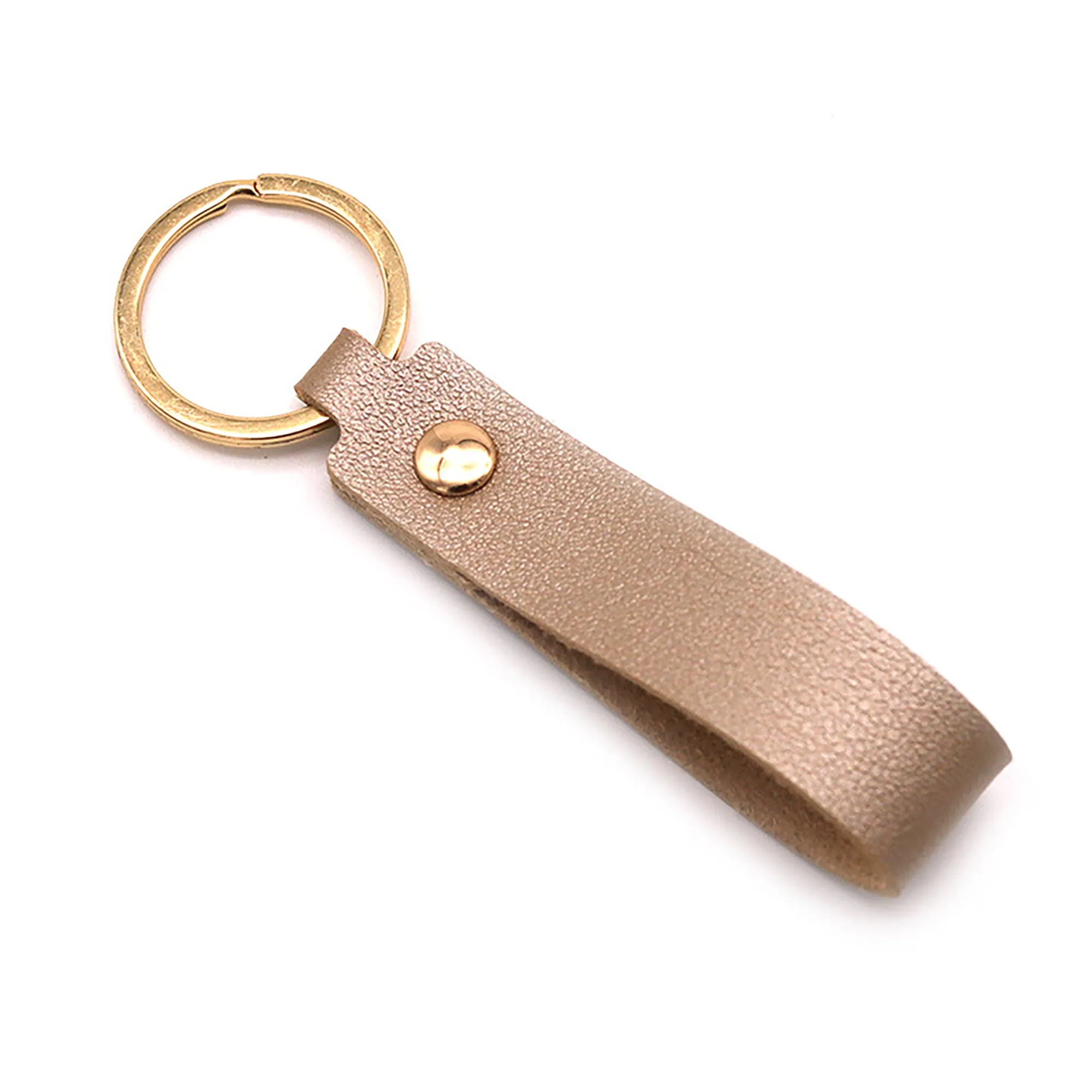 Classic Leather Keychain with Metal Ring and Custom Logo 16