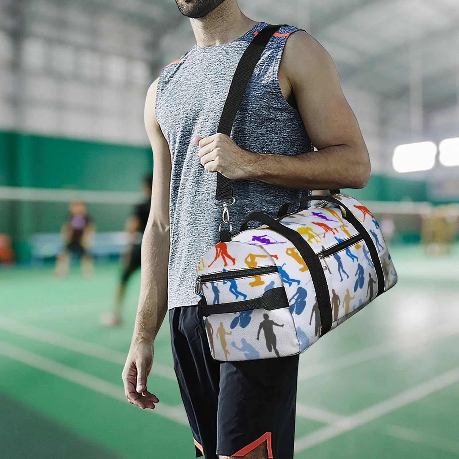 Custom Logo Gym Bags Bulk Order High Quality Oxford Cloth Duffle Promotional Giveaway 3