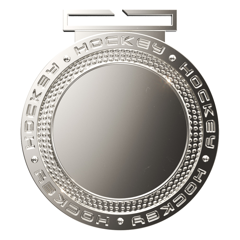 Hockey Dual Plated Medallion (3") 3