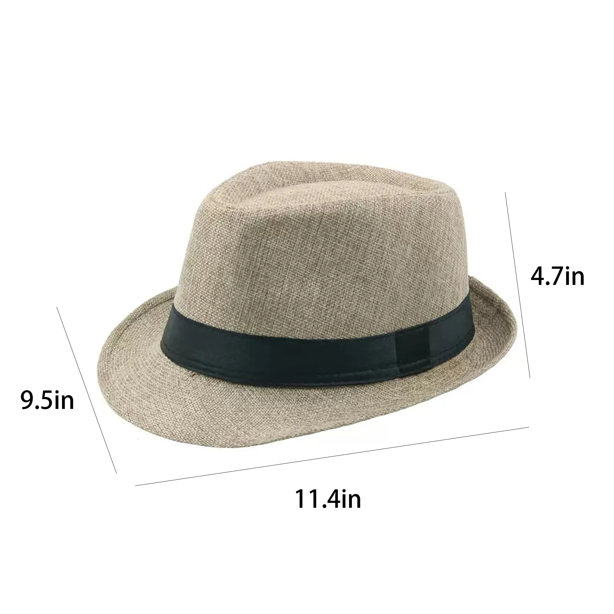 Classic Straw Fedora Hat MOQ 20pcs 3