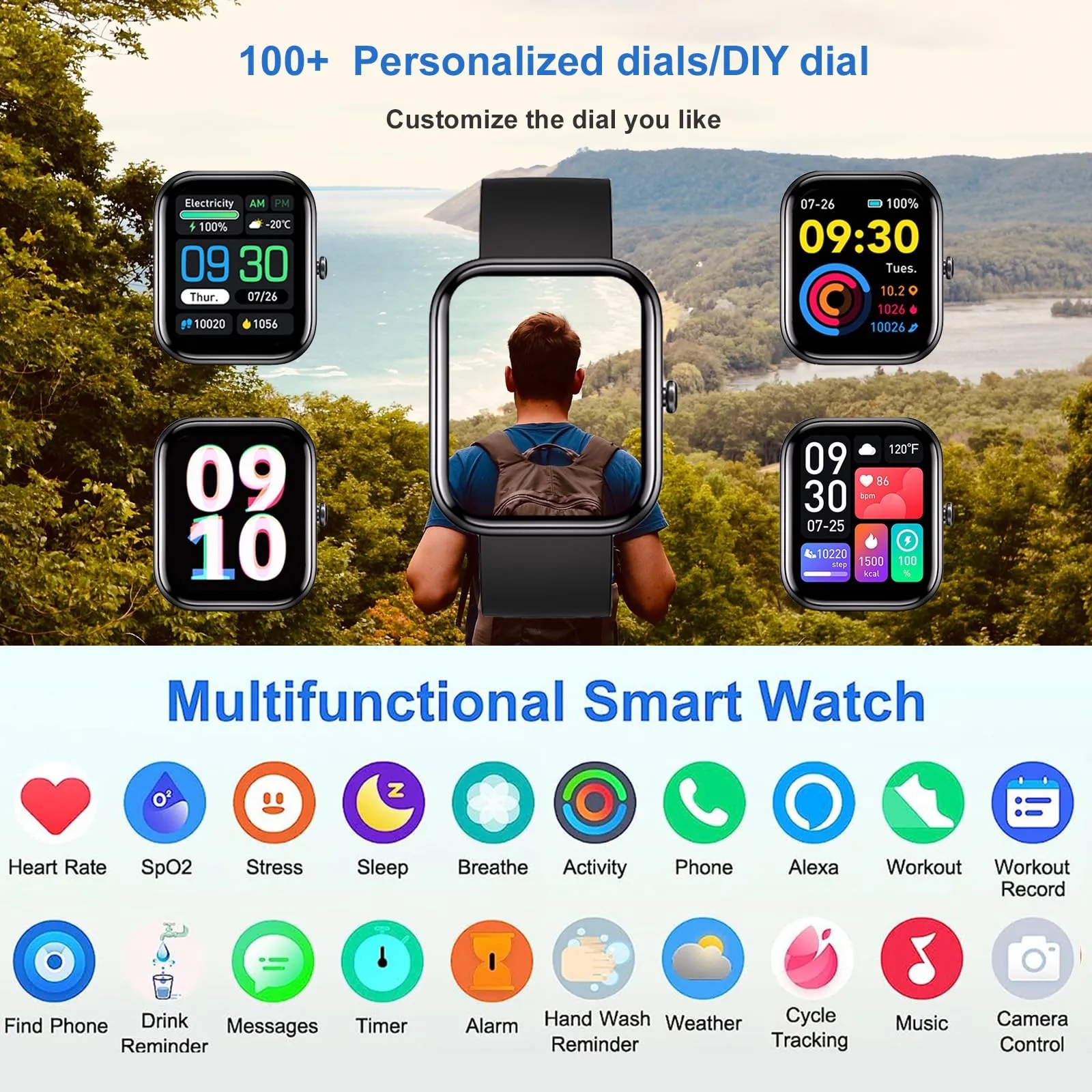Multi Sport Modes GPS Track Recording Step Smart Watch 5
