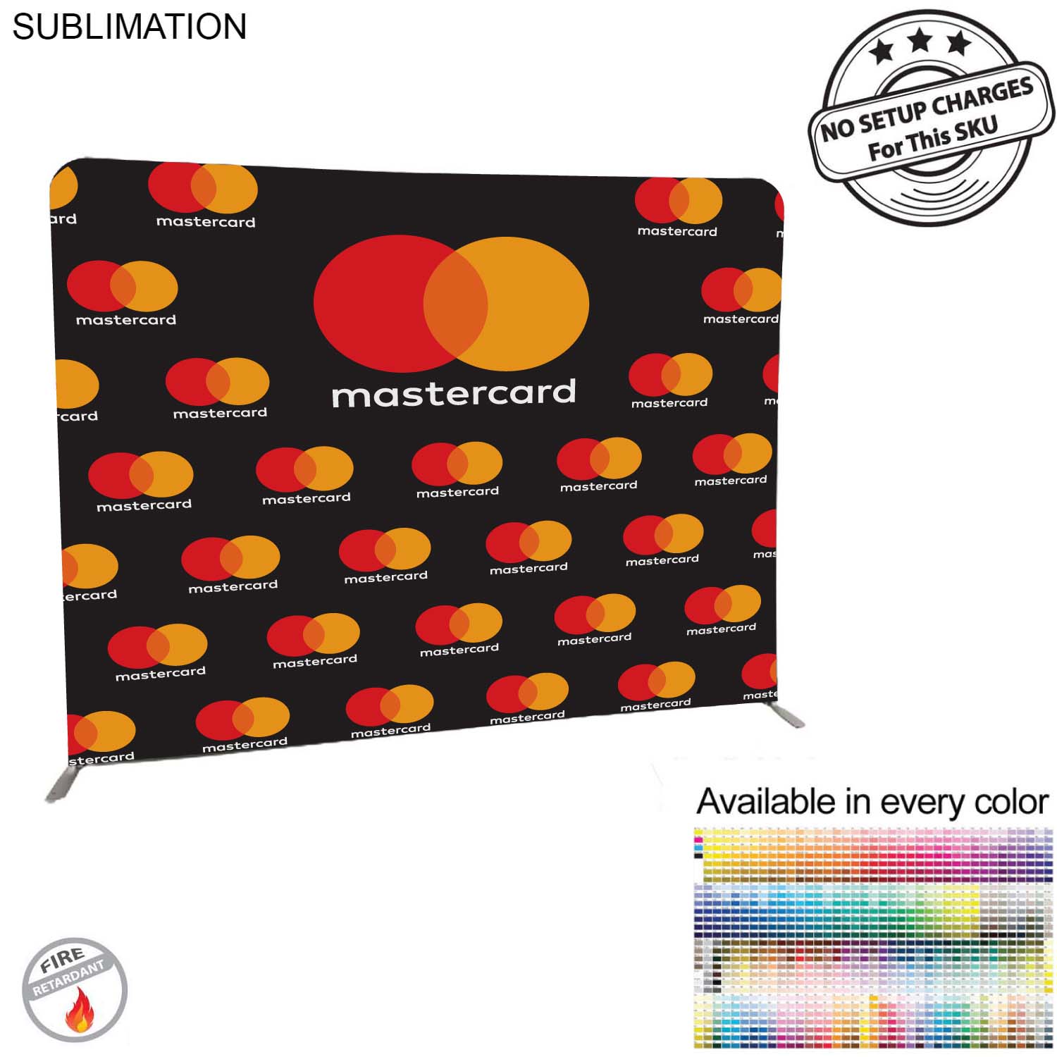 72 Hr Fast Ship - Tradeshow Booth Package, 8' EuroFit Tension Fabric Display & PREMIUM 6'Tablecloth 13