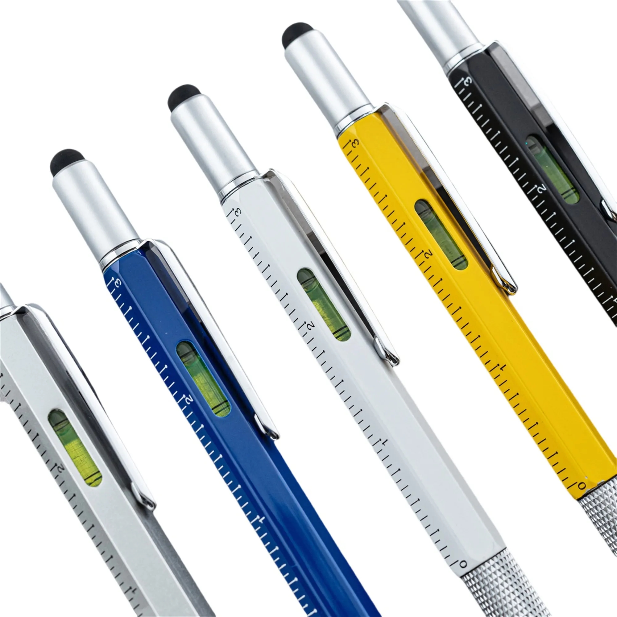 Metal 6 in 1 Multitool Stylus Ruler Ballpoint Pen 16