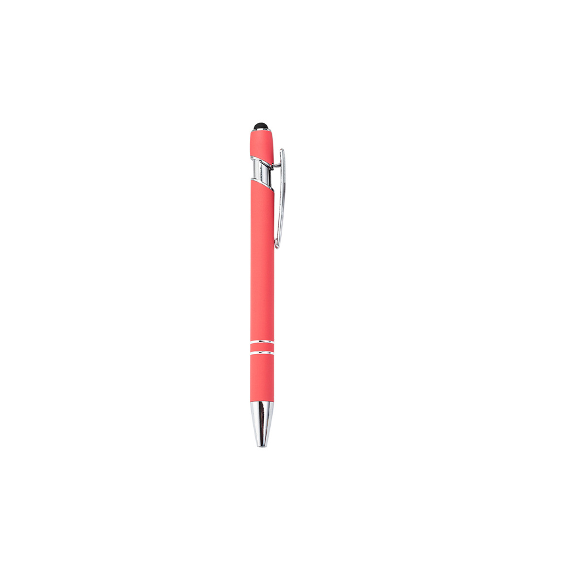 Aluminum Stylus Pen With Rubberized Finish And Plunger Action 12