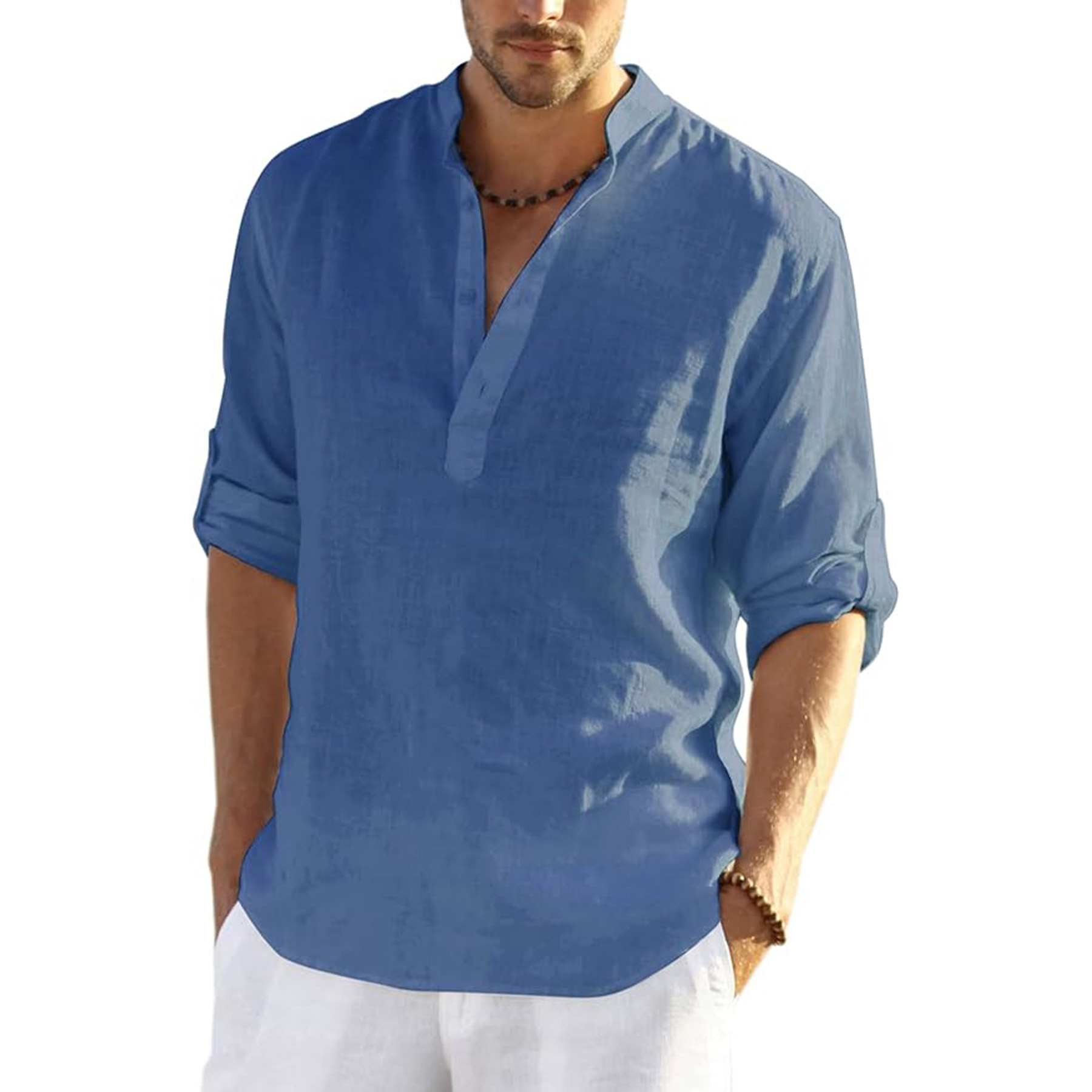 Men's Cotton And Linen Casual Shirts 6
