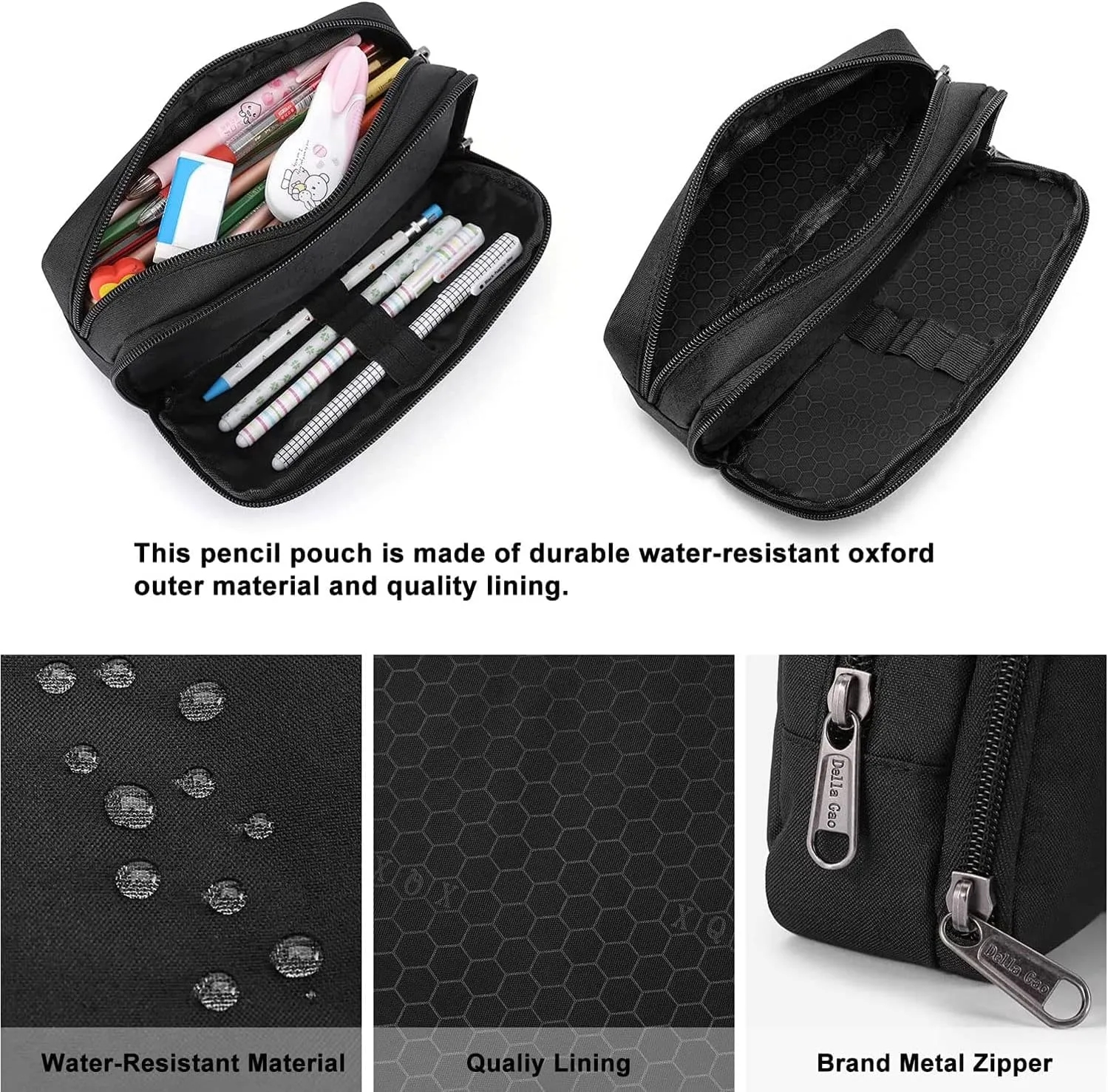 Custom Large Capacity Stationery Multifunctional Pen Bag 6