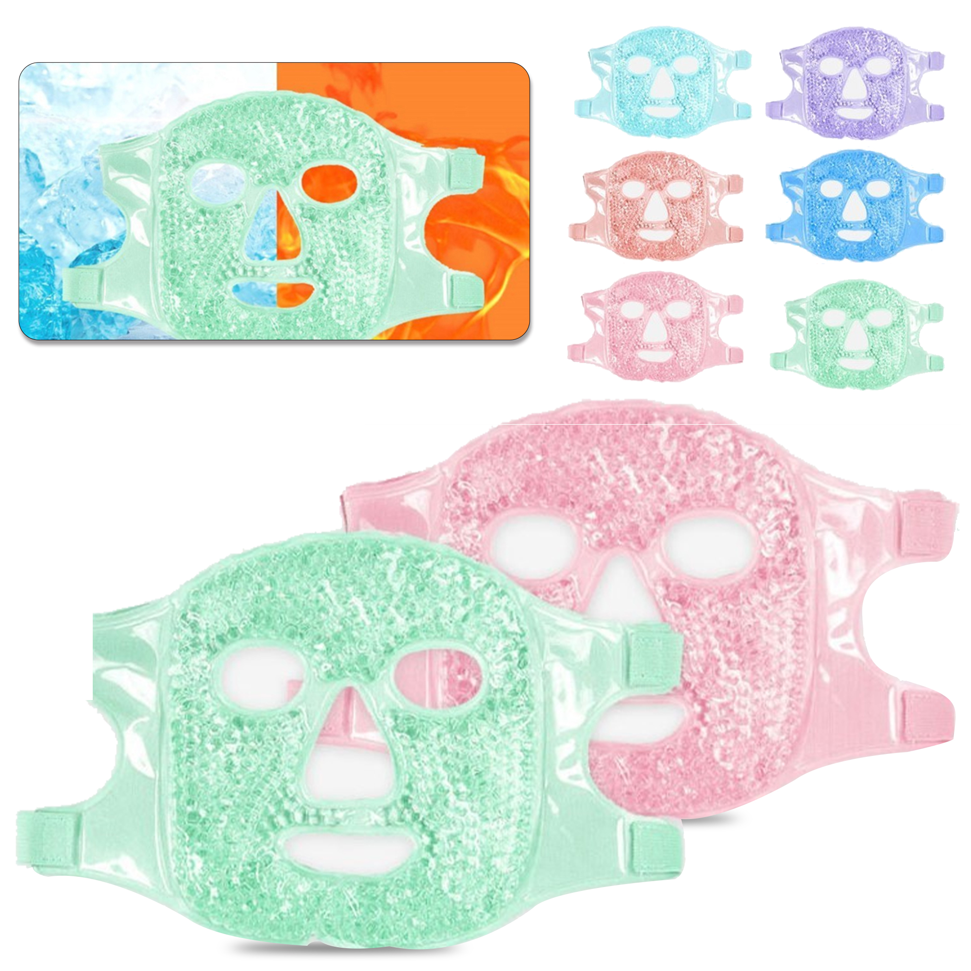 Reusable Gel Beads Ice/Heat Therapy Mask 3