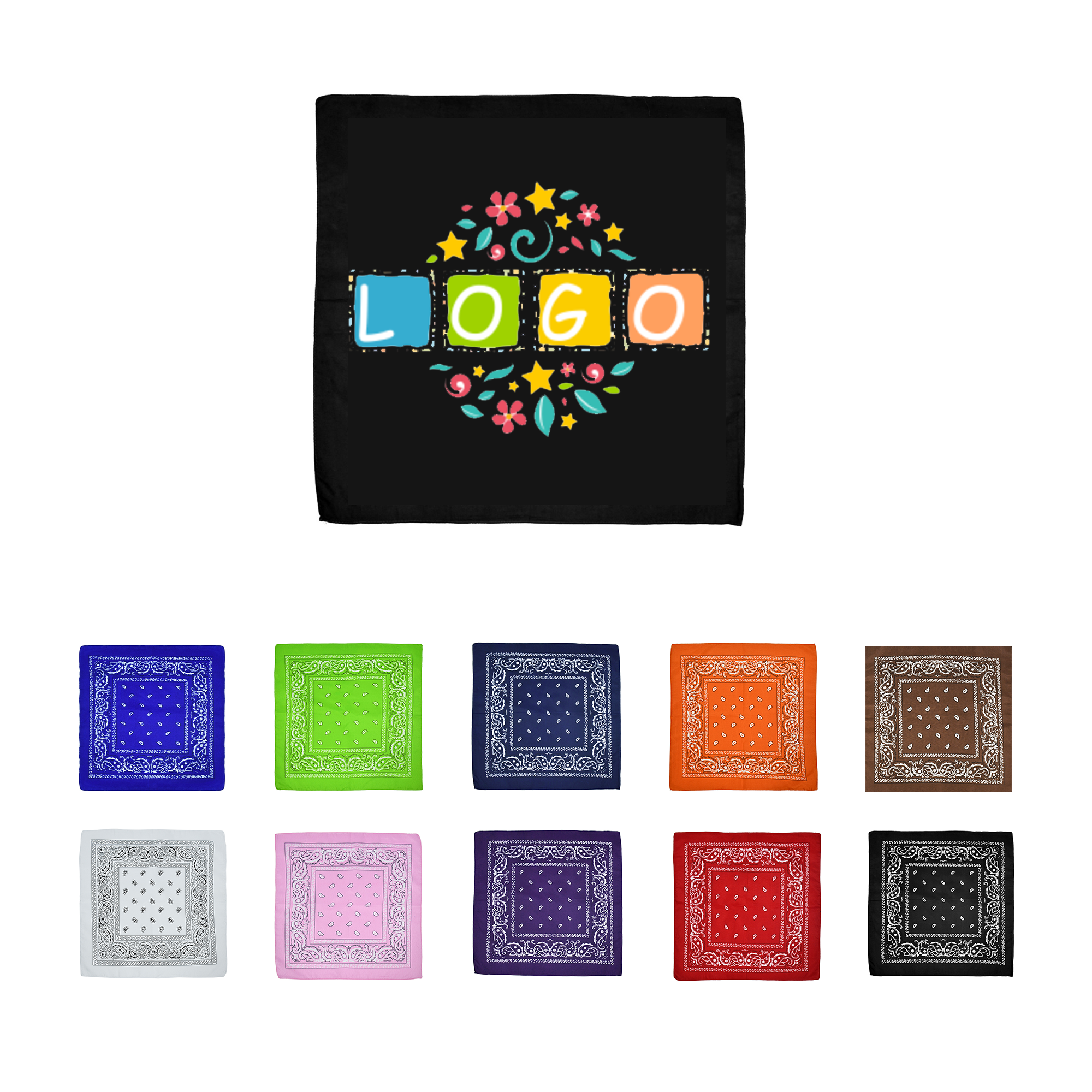 21.6-inch Polyester Square Scarf Silk Scarf 6