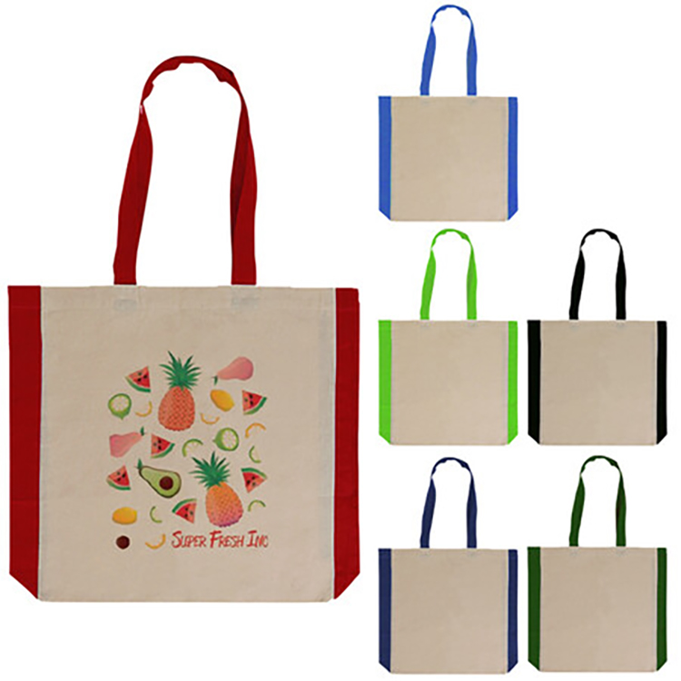 Side Color Cotton Tote 12