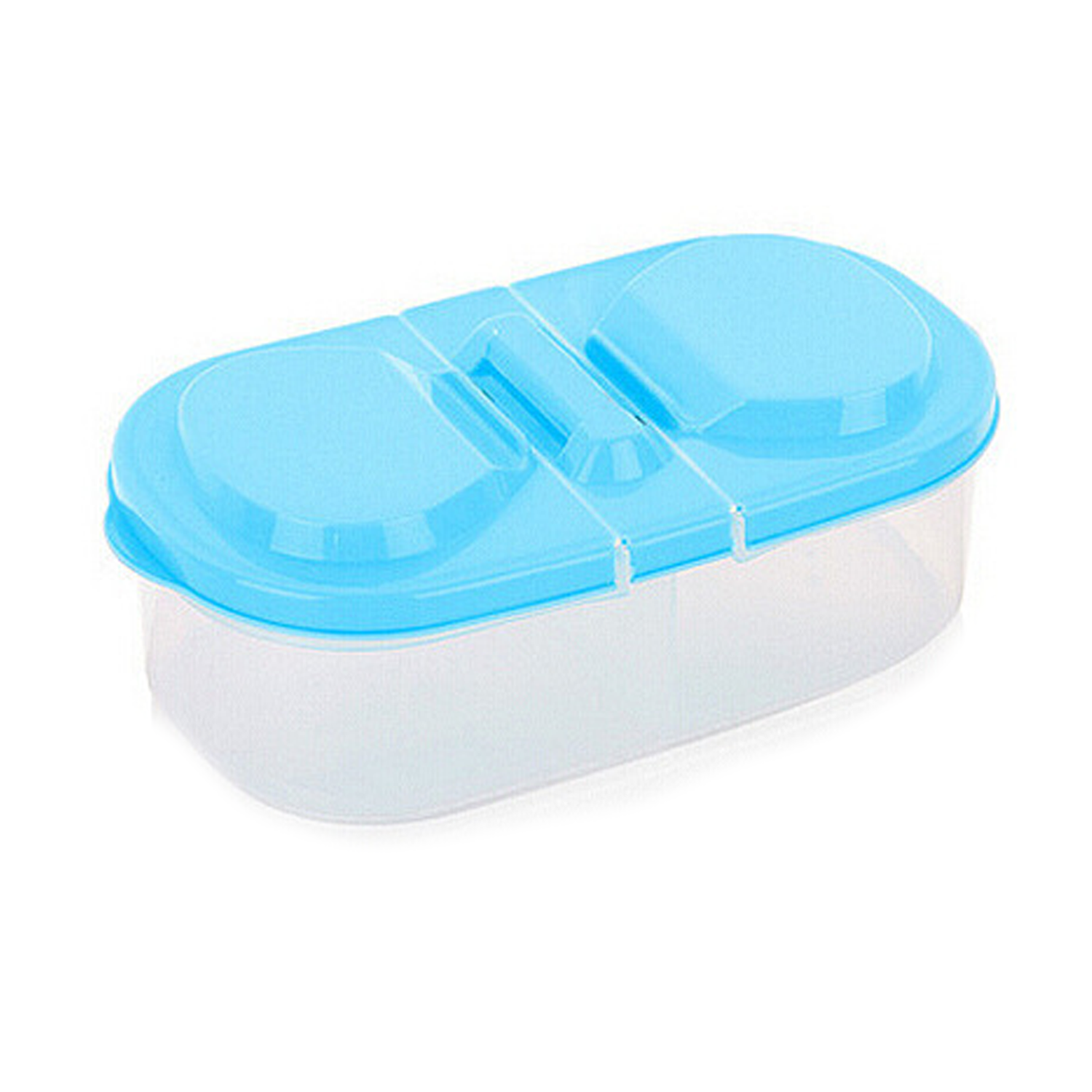 Double Compartment Covered Plastic Food Storage Box 3