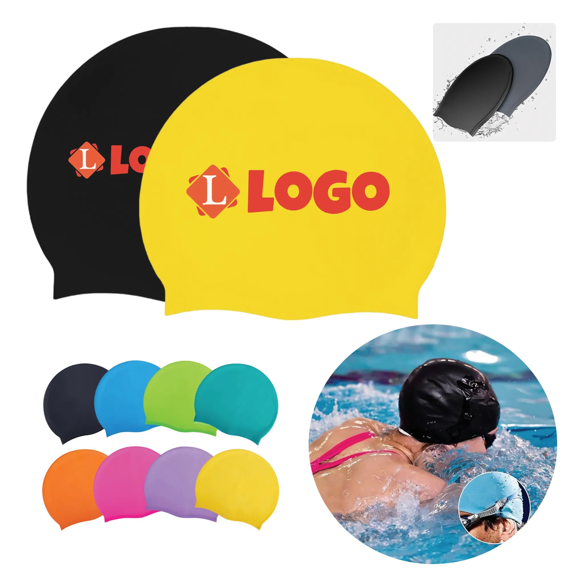 Unisex Silicone Swimming Cap 3