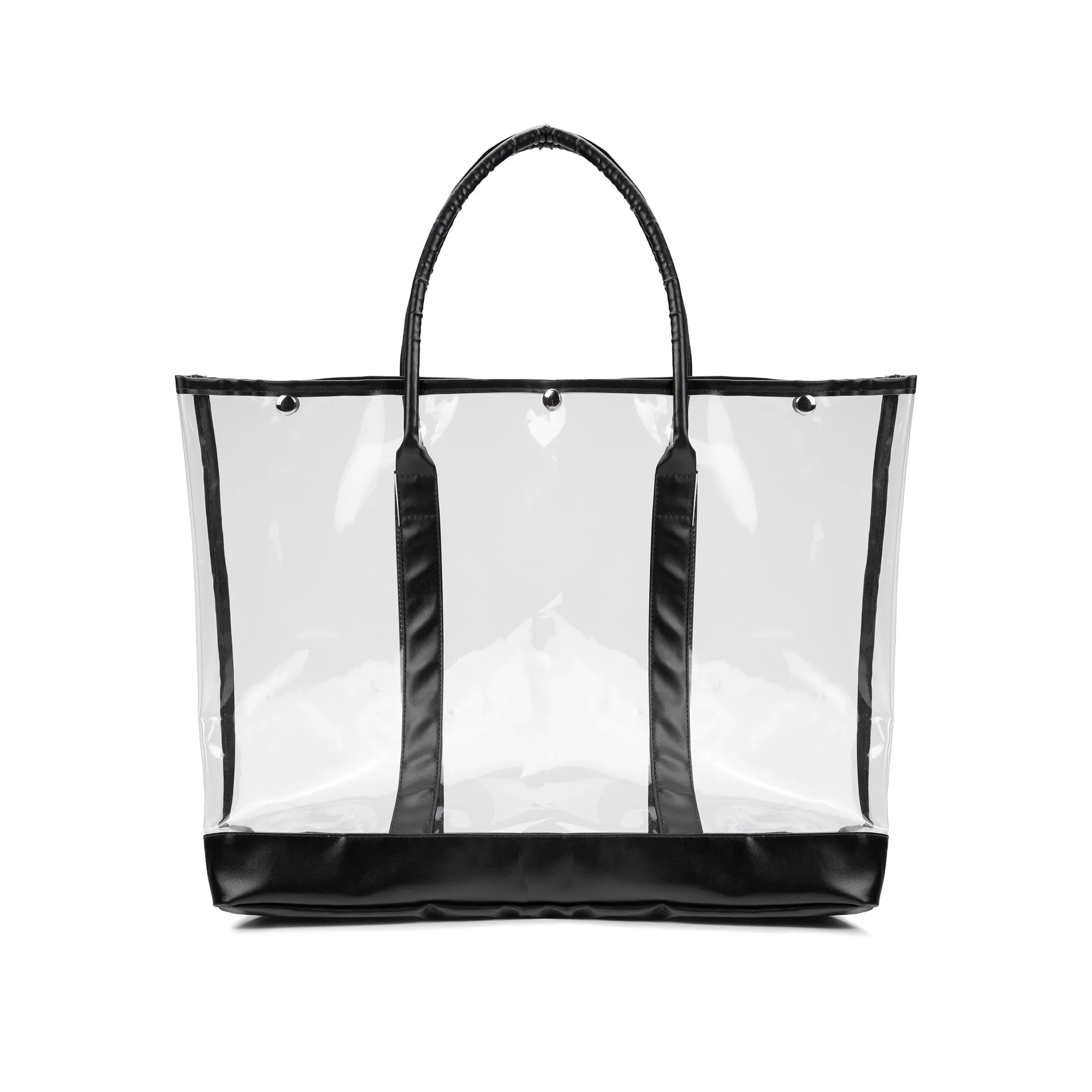 Luxe Button-Top Tote with PU Leather Trim 6