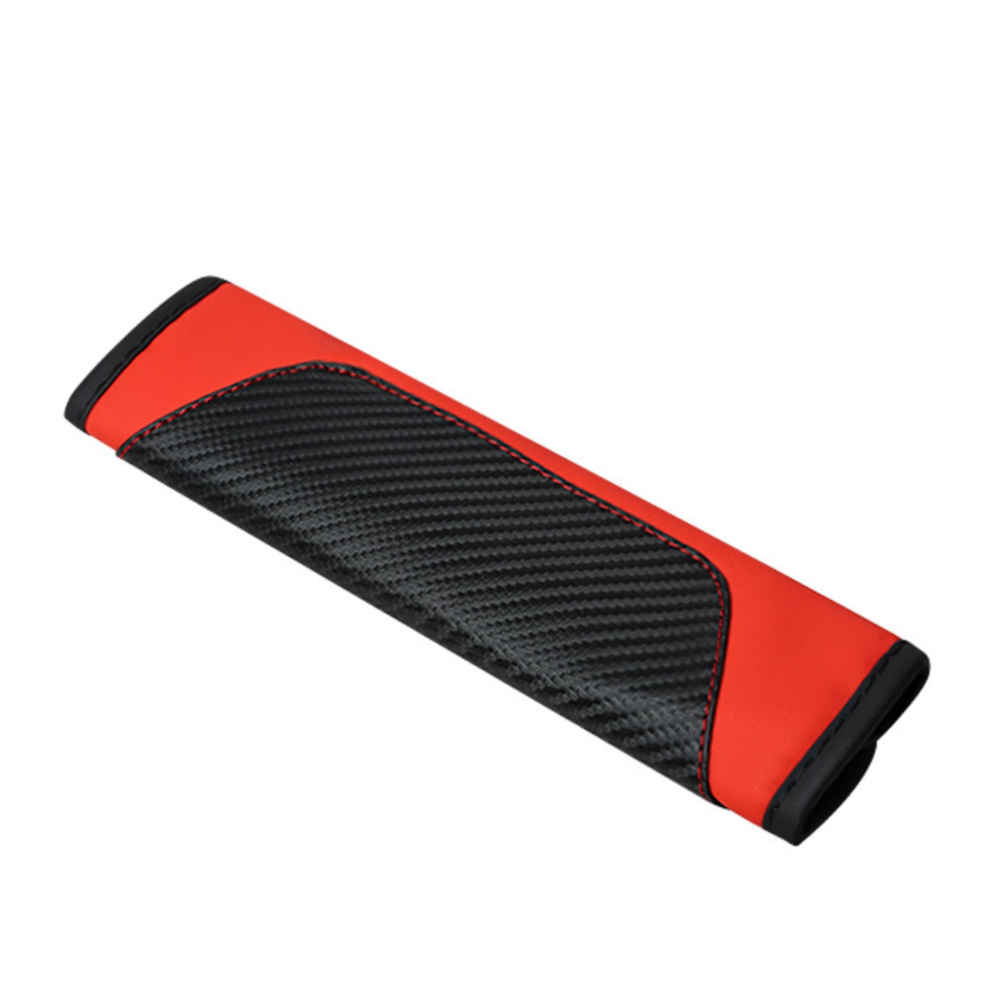Carbon Fiber Leather Seat Belt Shoulder Pad 9.1" x 2.6" 6