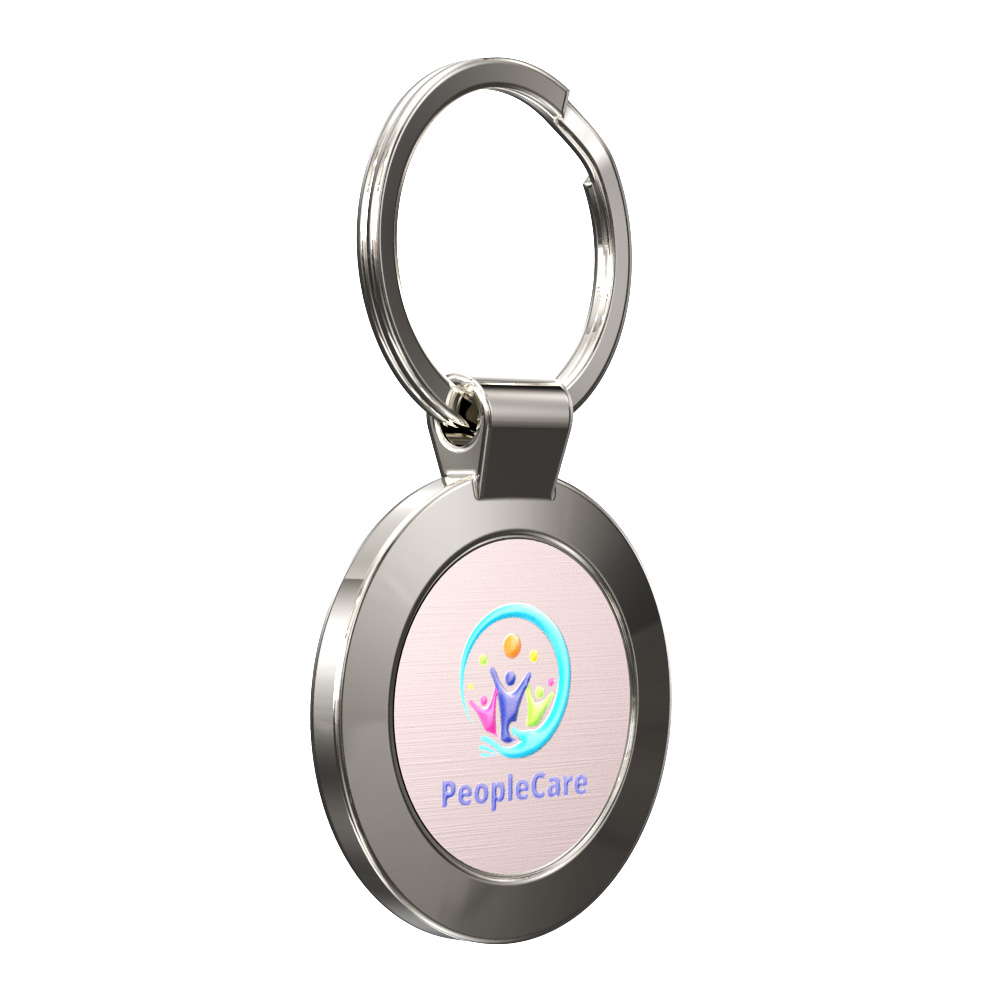 Vibraprint® Premium Bright Silver Round Key Tag 4