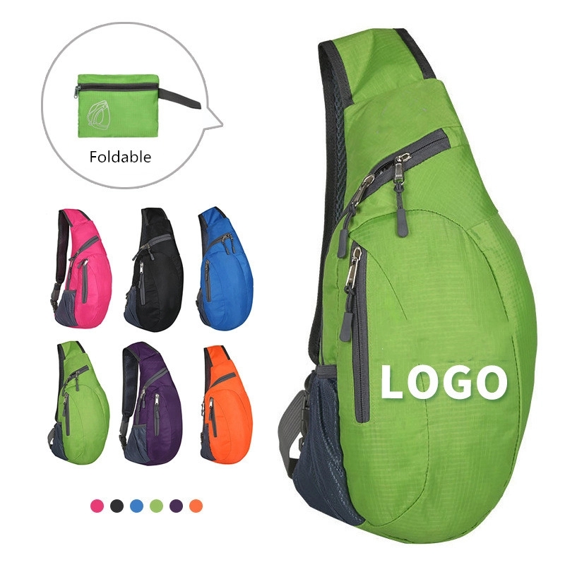 Foldable Sling Bags Shoulder Chest Backpack 14