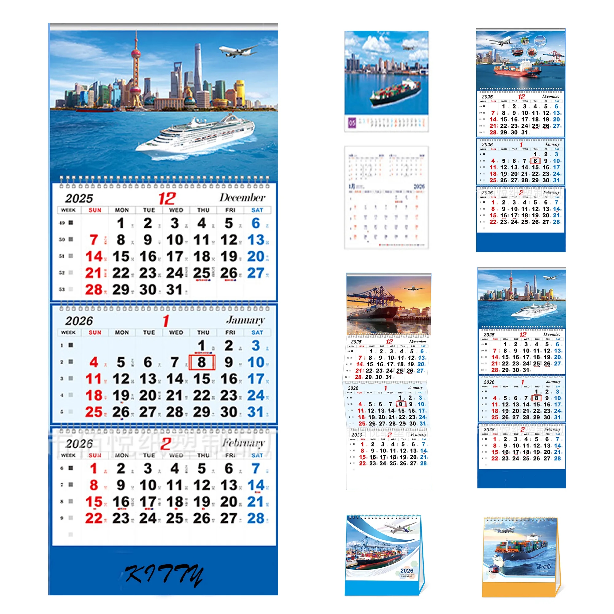 Ocean Freight Forwarding Monthly Calendar