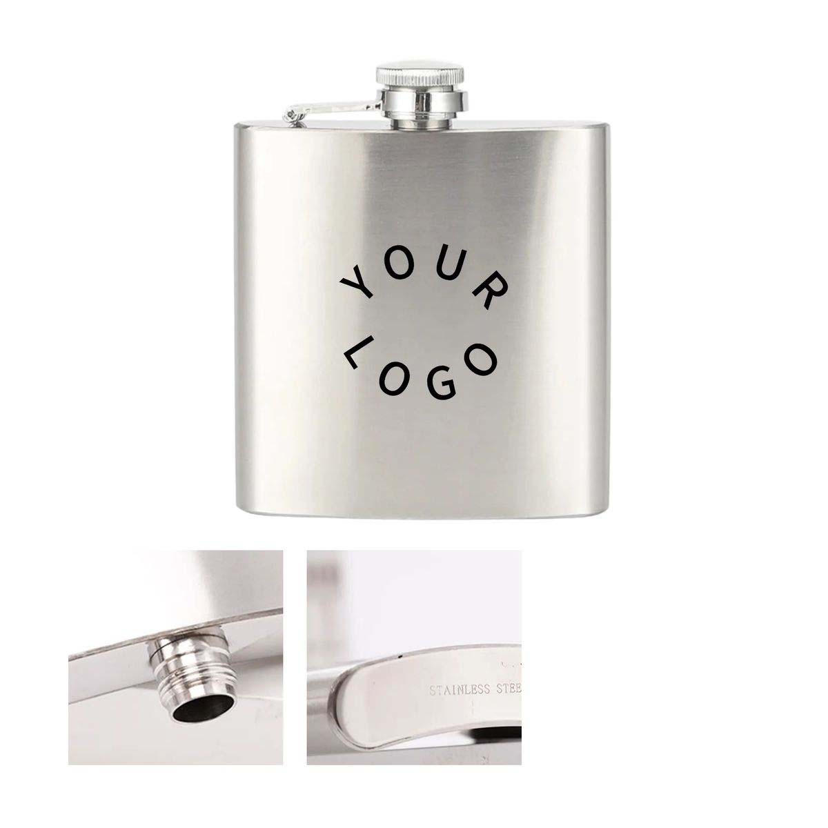 Compact 10 Oz Flask for Travel and Outdoor Use, custom water bottle with logo imprint 3