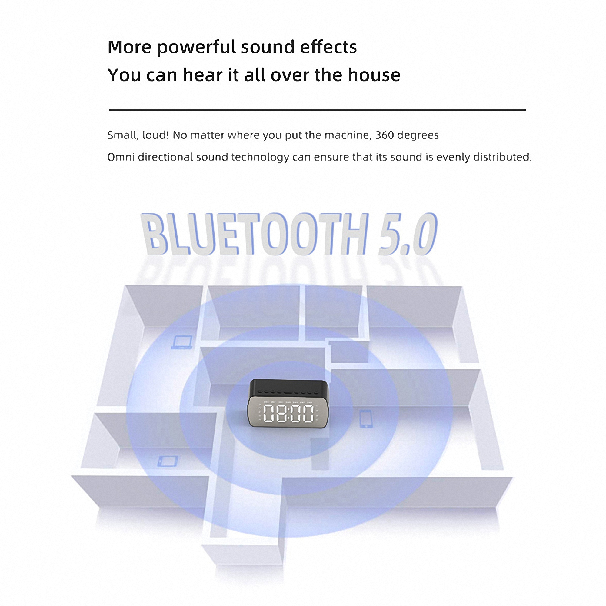 Wireless Speaker with Digital Alarm Clock 4